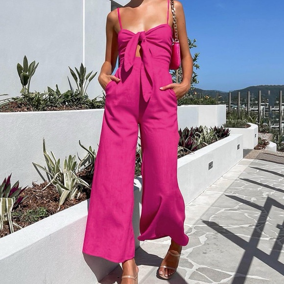 Commense - Cotton Twist Detail Jumpsuit Size M - Picture 3 of 5